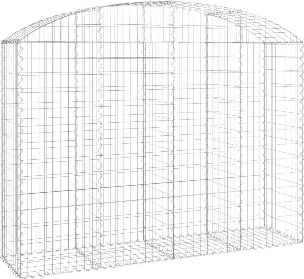 Łukowaty kosz gabionowy 200x50x140/160 cm, galwanizowane żelazo