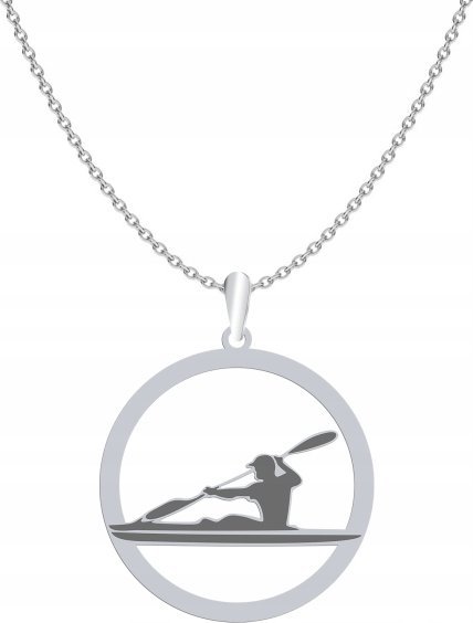 Radziszewska Jewellery Srebrny Naszyjnik Kajakarstwo GRAWER GRATIS