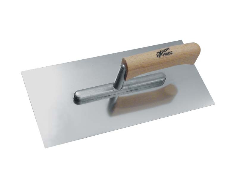 Modeco Paca nierdzewna gładka EXPERT uchwyt drewno 280x130mm - MN-73-400