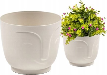 Lamela Osłonka kremowa plastikowa na kwiaty Atena 14,3x16,5 cm