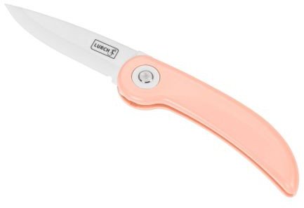 Lurch Składany nóż piknikowy ceramiczny w kolorze brzoskwiniowym, 19 cm