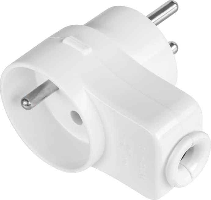 Wtyczka kątowa z gniazdem i uziemieniem WTG-10