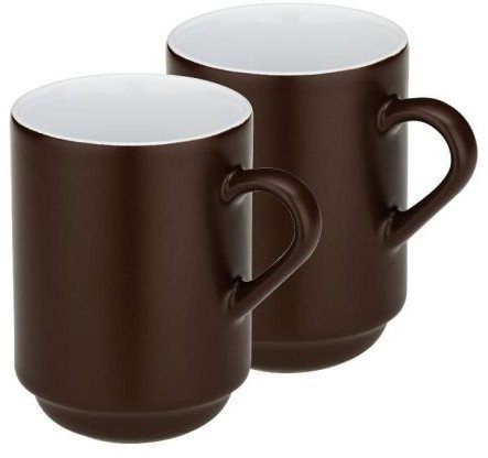 Kubki, 2 szt., ceramika, 0,3 l, śred. 7,5 x 11 cm, brązowe / Kela