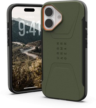 UAG Civilian MagSafe - etui do iPhone 17 kompatybilne z MagSafe (olive/orange)