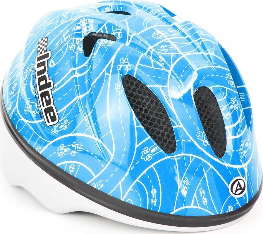 Author Kask dziecięcy Author Indee, niebiesko-srebrny, 48-50 cm