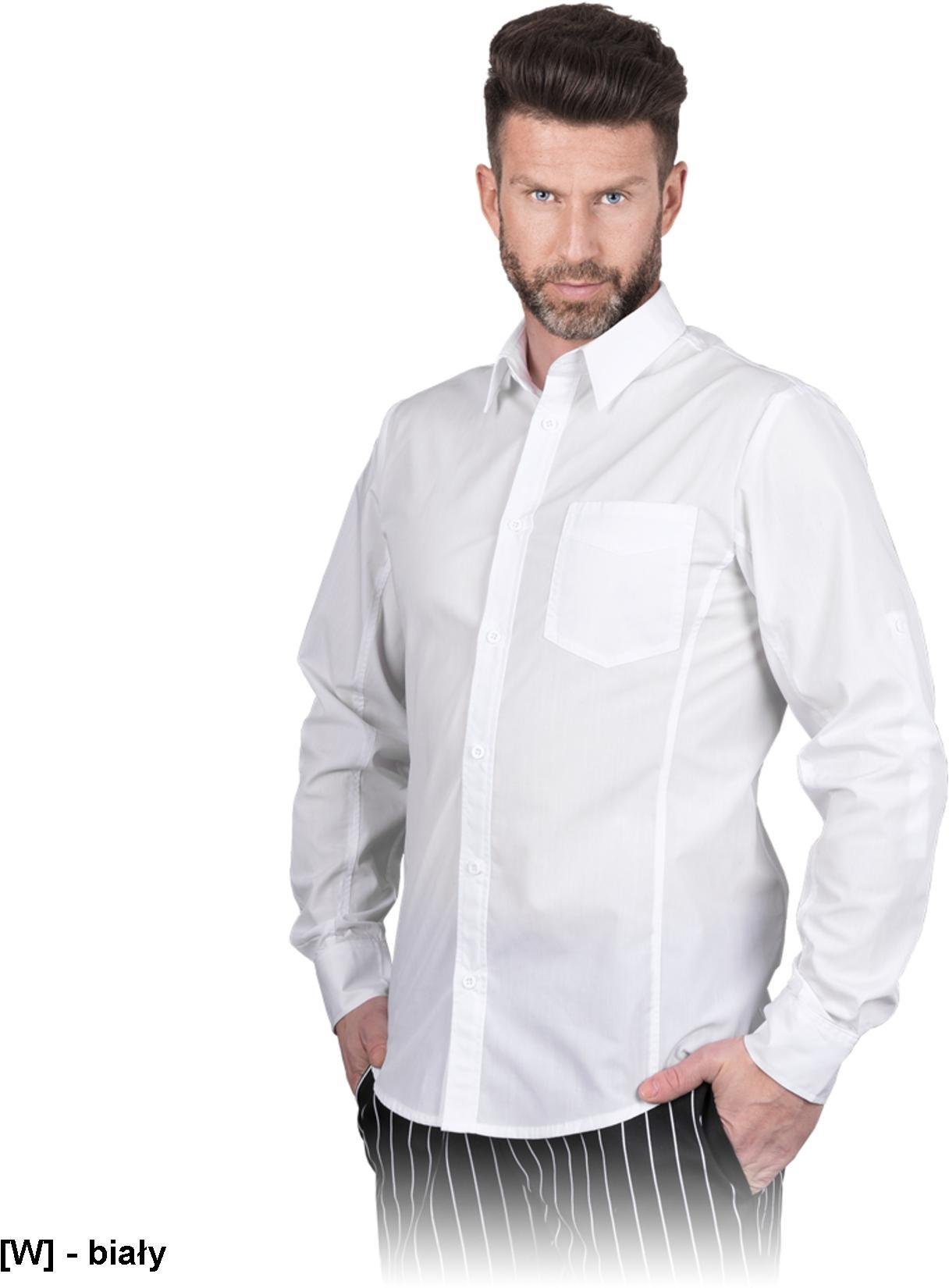 Reis FESTIVO-M Koszula z długim rękawem, męska, 65% poliester, 35% bawełna gramatura 200 g/m2 - czarny M