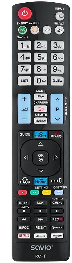 Pilot RTV Savio RC-11 pilot uniwersalny do telewizorów LG