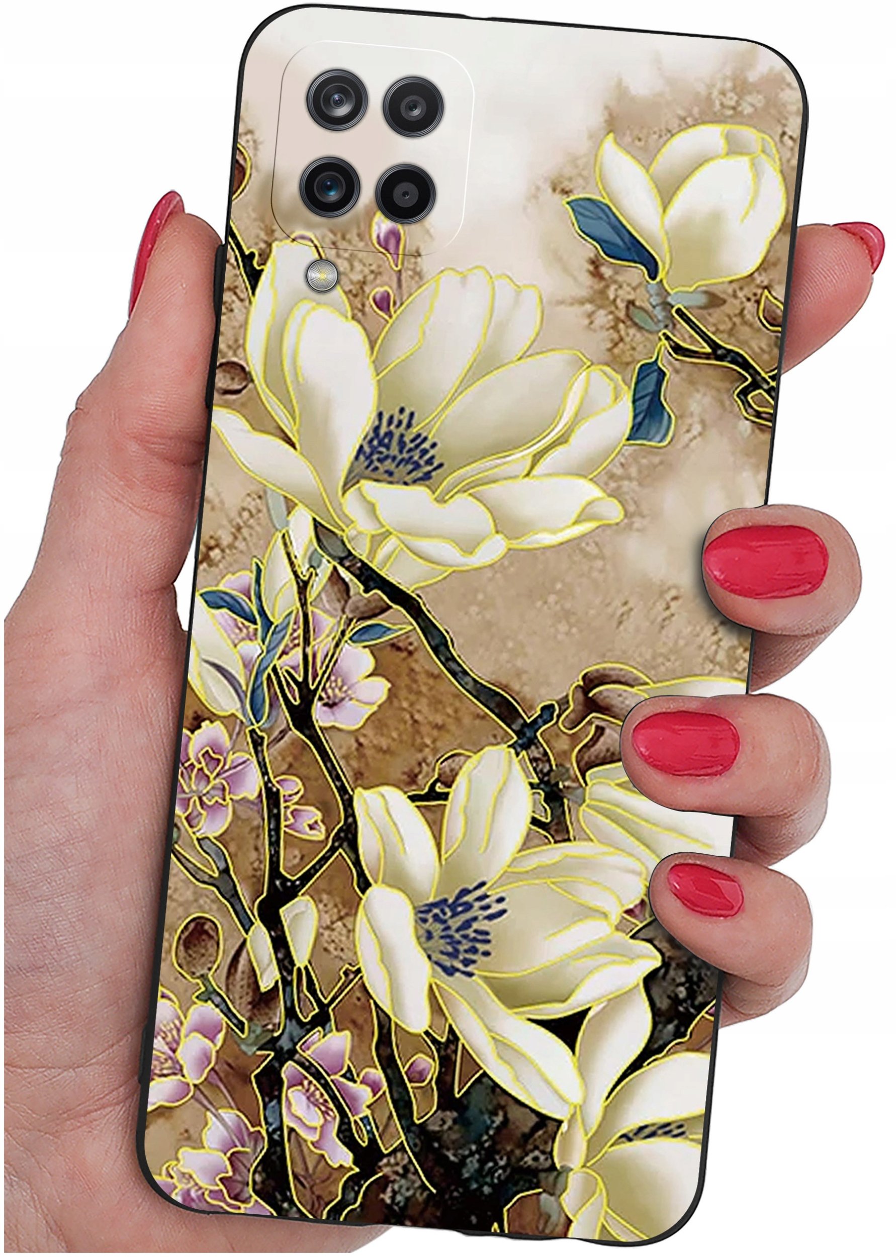 Etui do Samsung Galaxy A12|M12 WZORY |SILIKONOWE MATT CASE + SZKŁO 9H