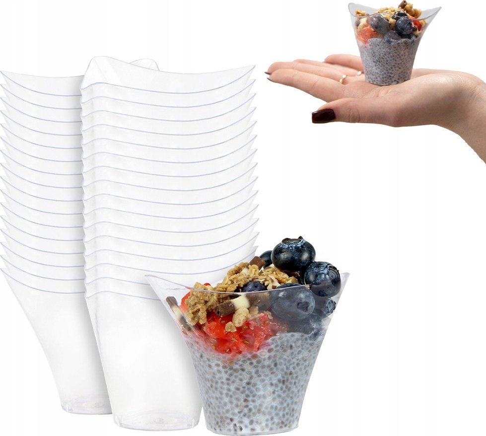 PUCHARKI POJEMNIKI NA DESERKI 100ml 24szt. kubek ADMIRAL na przekąski