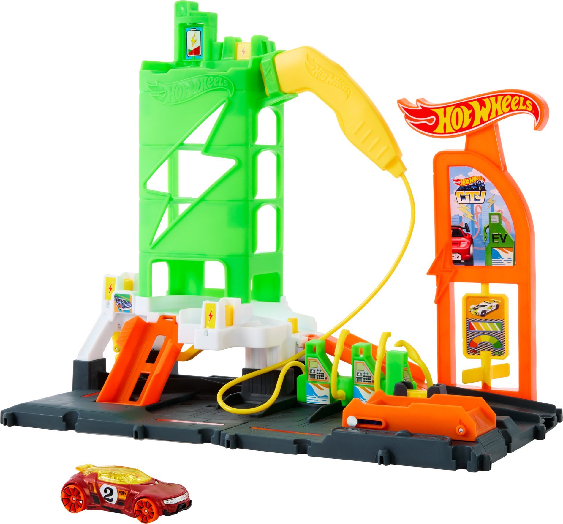 Mattel Zestaw Superstacja ładowania samochodów HTN79