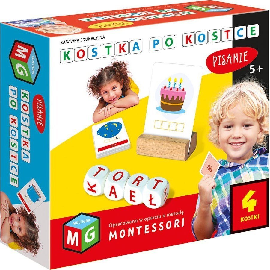 Alexander MULTIGRA Montessori Kostka po kostce - pisanie 4 kostki