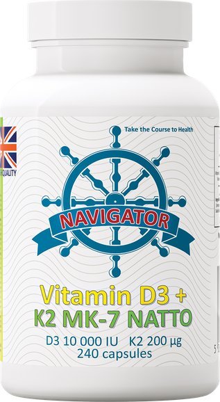 Navigator NAVIGATOR Witamina D3 10 000 IU + Witamina K2 MK-7 200micg 240 kapsułek