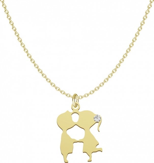 Radziszewska Jewellery Złoty Naszyjnik Zakochana Para Miłość 925 Łańcuszek Dzień Kobiet ŻYCZENIA