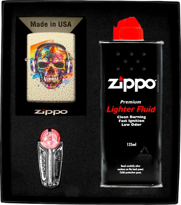 Zestaw ZIPPO Zapalniczka SKULL HEADPHONES Prezentowy No1