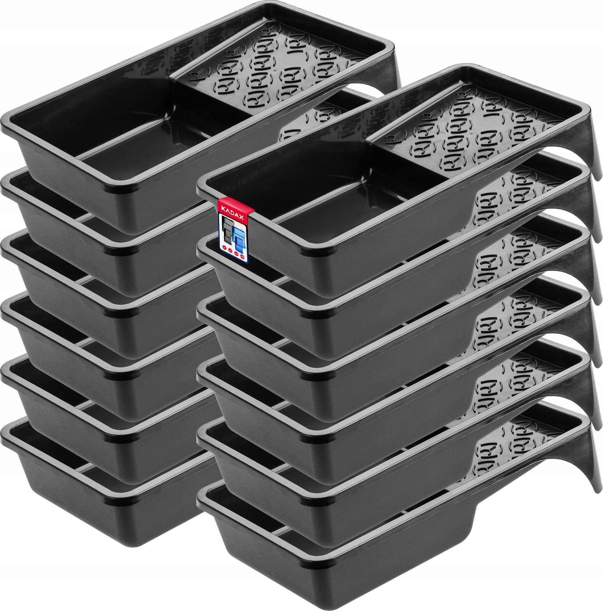 Kadax Kuweta Malarska Na Wałek Farba 160 mm Czarna 12szt