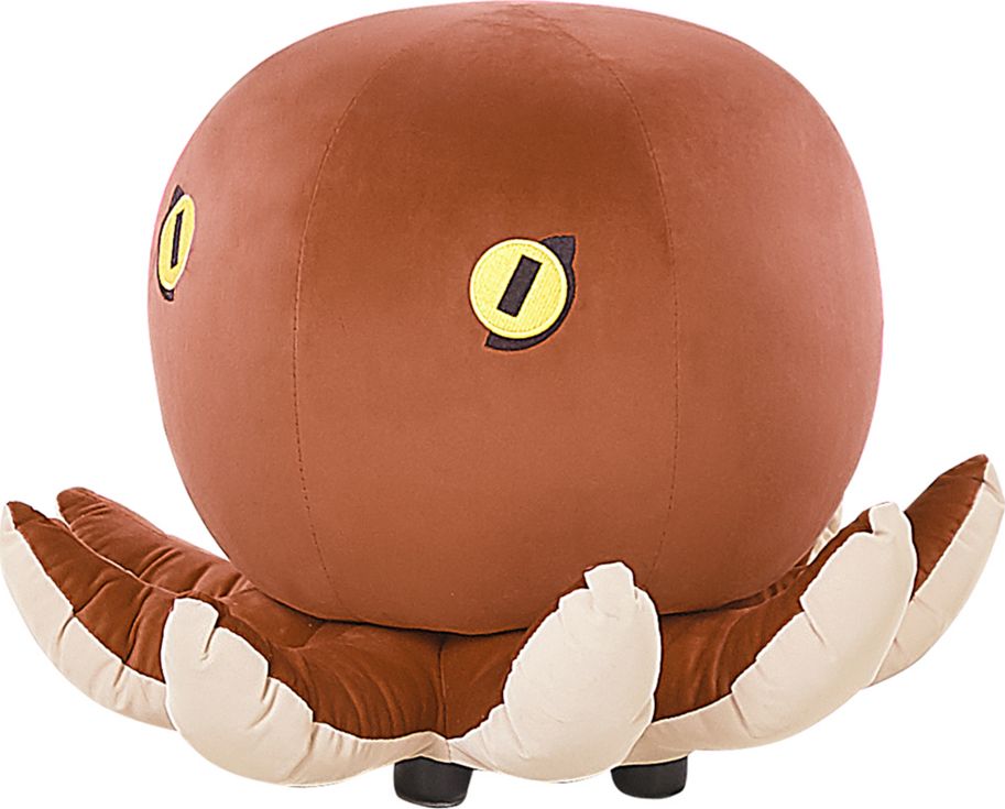 Beliani Pufa zwierzak welurowa brązowa OCTOPUS