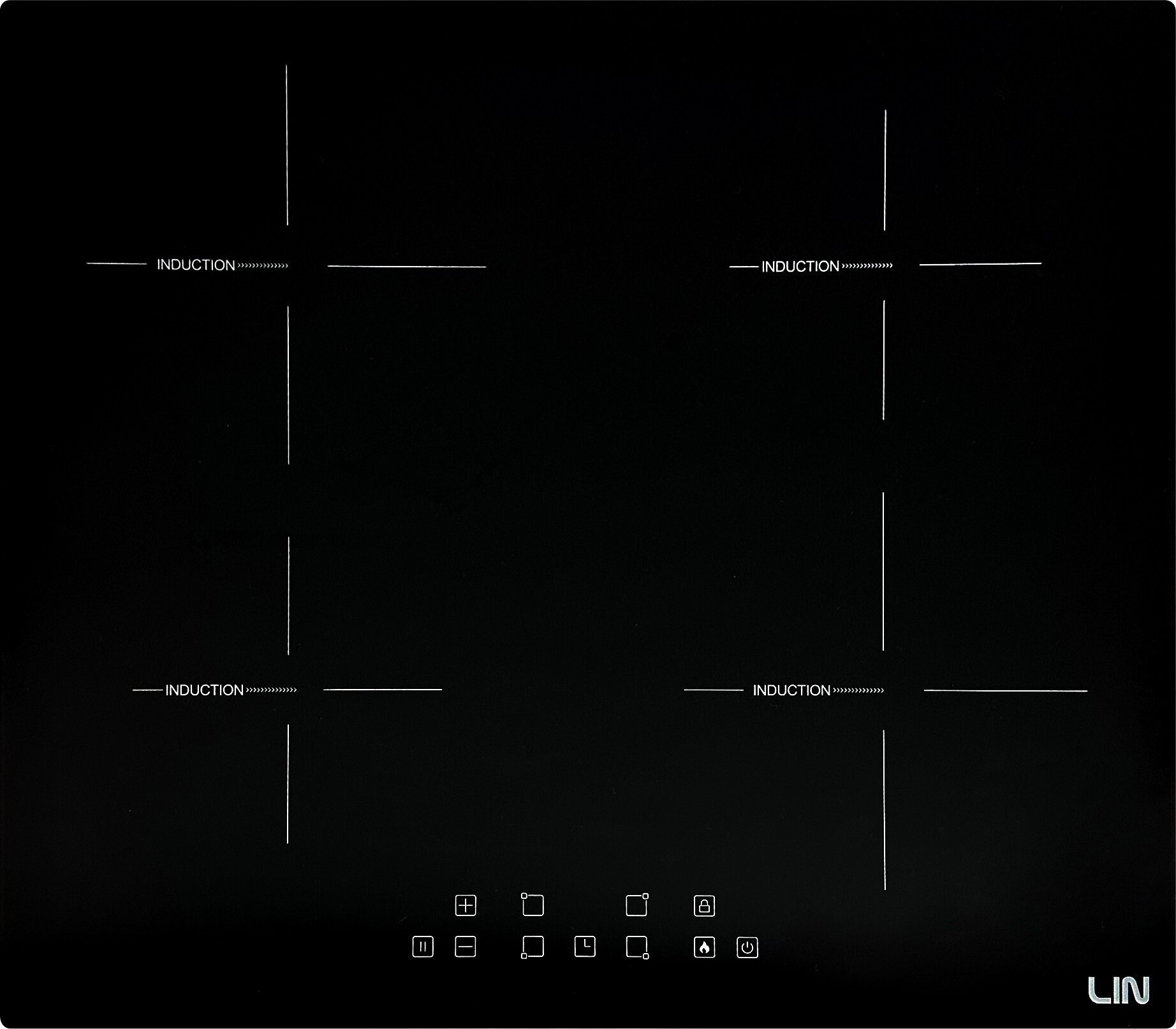 Lin Induction cooktop LI-A23511 4 zones 7400 W Black