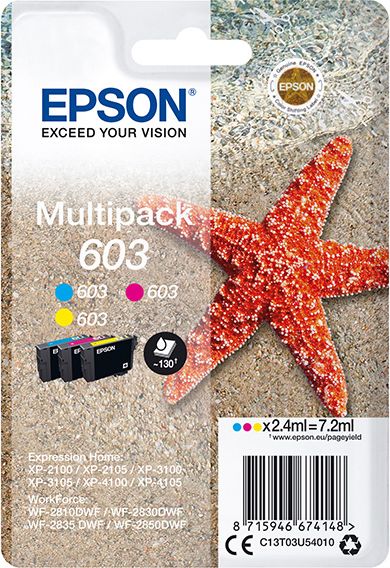 Tusz Epson Tusz C13T03U54010, color, 3x2.4ml, Epson Expression Home XP-2100, 2105, 3100, 3105 WF-2310