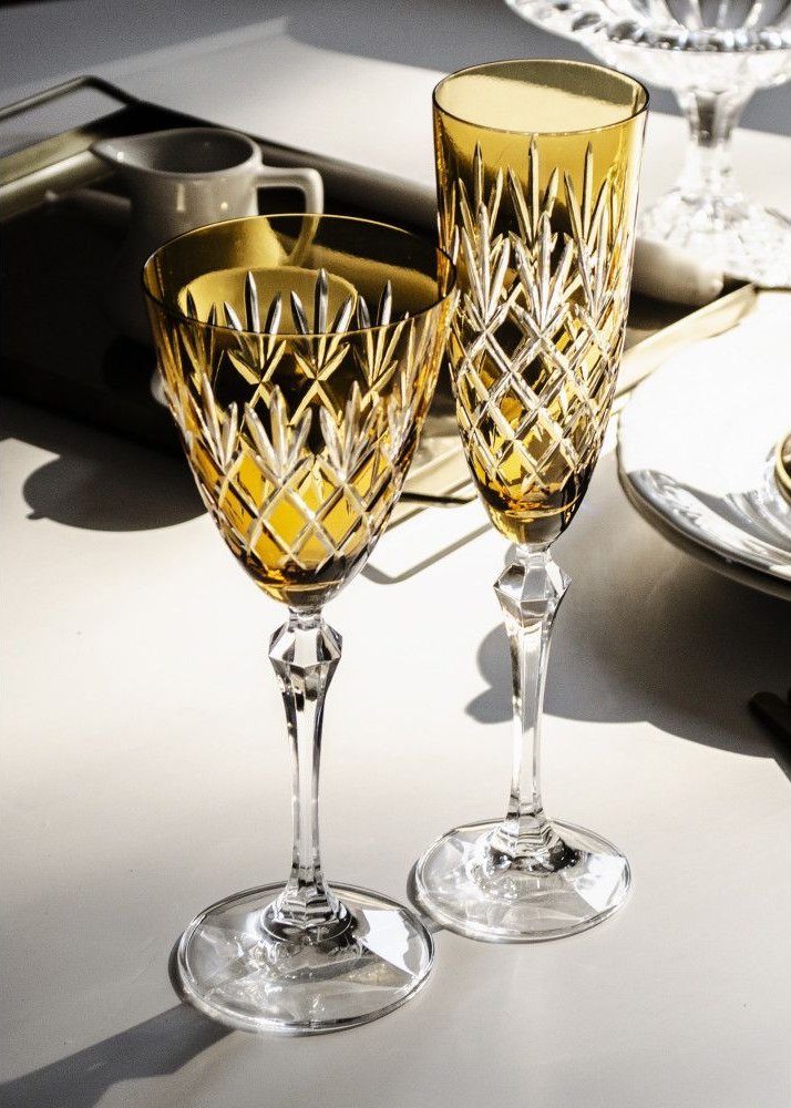 Crystal Julia Crystal Julia Kieliszki do wina wody kolorowe 4 szuki Ananas