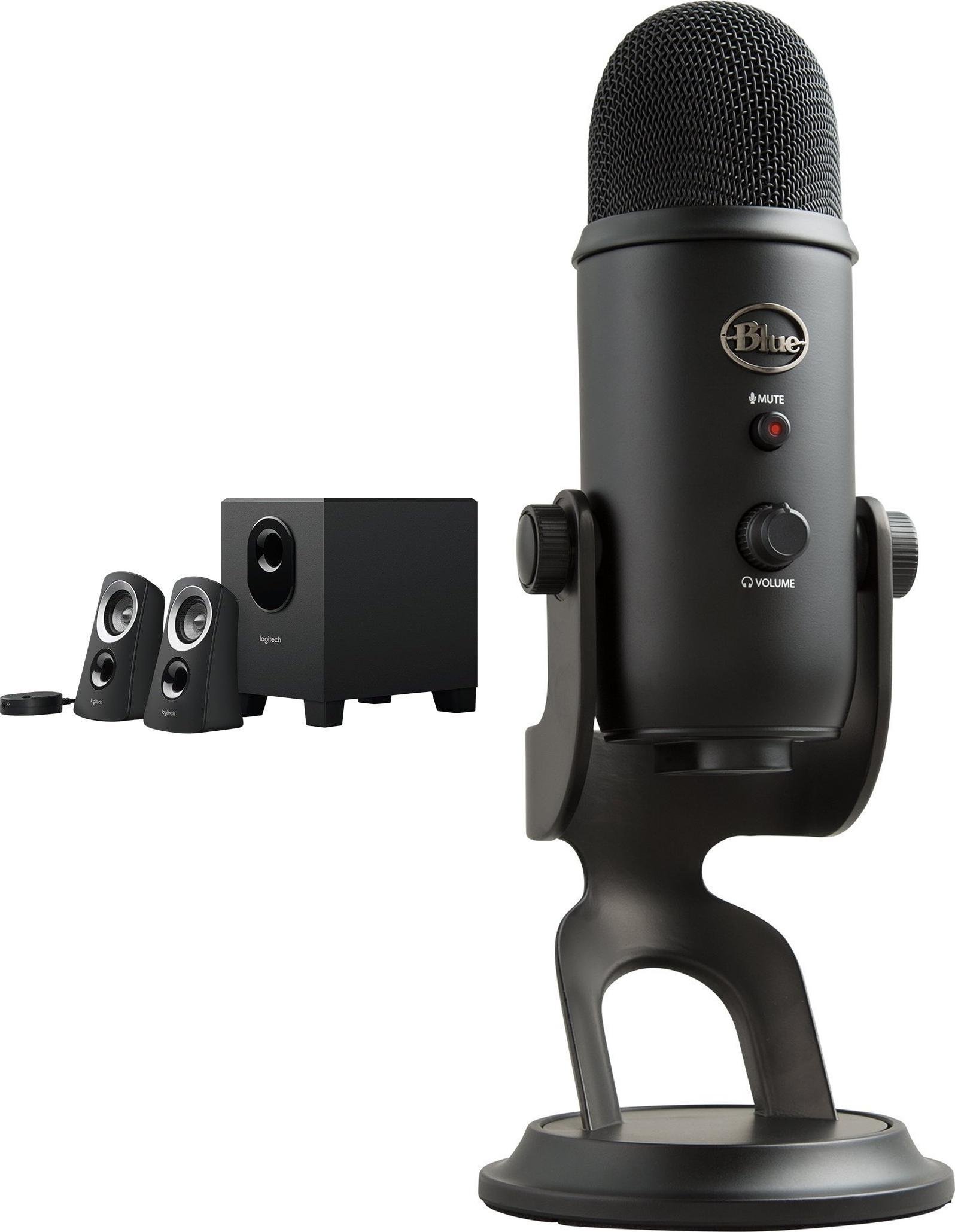 Głośniki komputerowe Logitech Z313 (980-000413) + Yeti USB Blackout (988-000229)