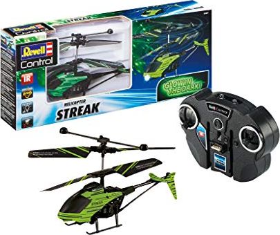 Revell Revell Control 23829 RC Helicopter Streak, z efektem świecącym w ciemności Zdalnie sterowany helikopter, zielony