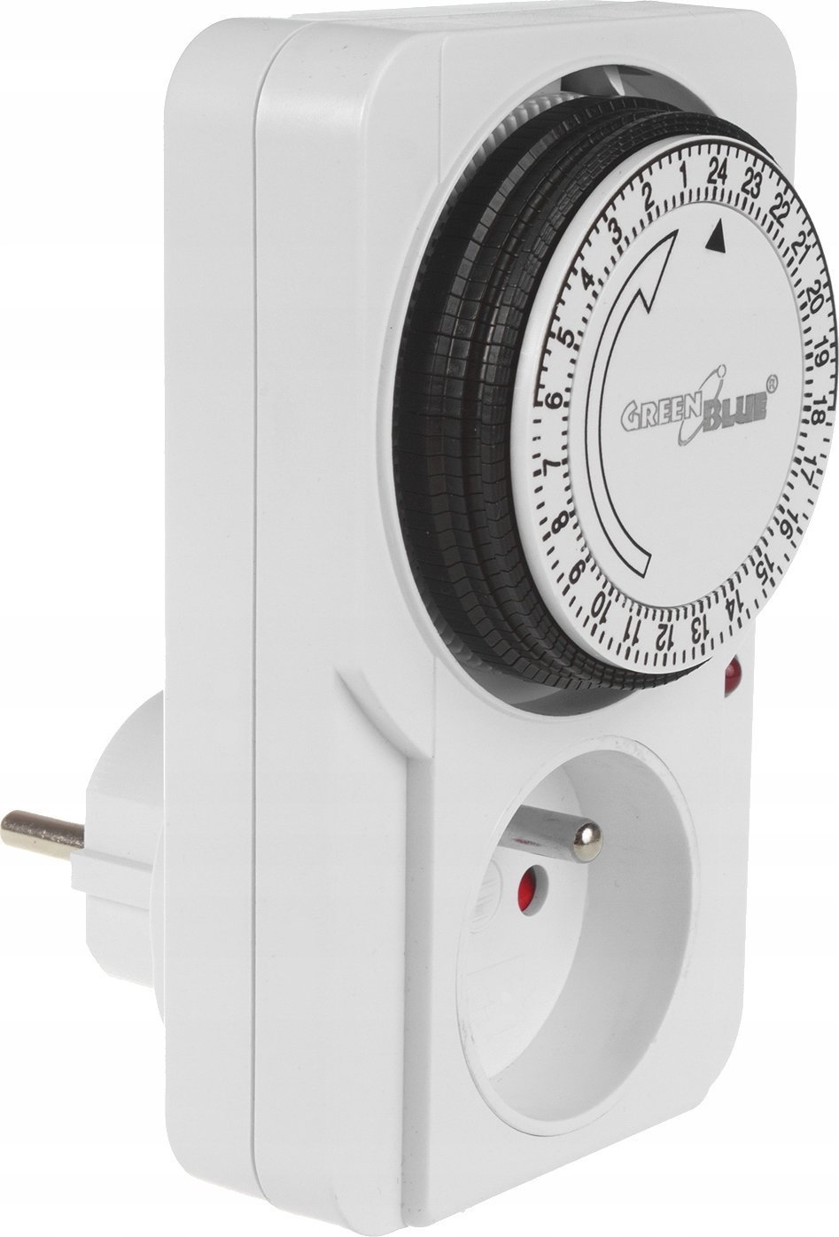 GreenBlue Włącznik czasowy - timer mechaniczny GreenBlue, 48 programów, max. obciążenie 16A, IP20, GB360 E