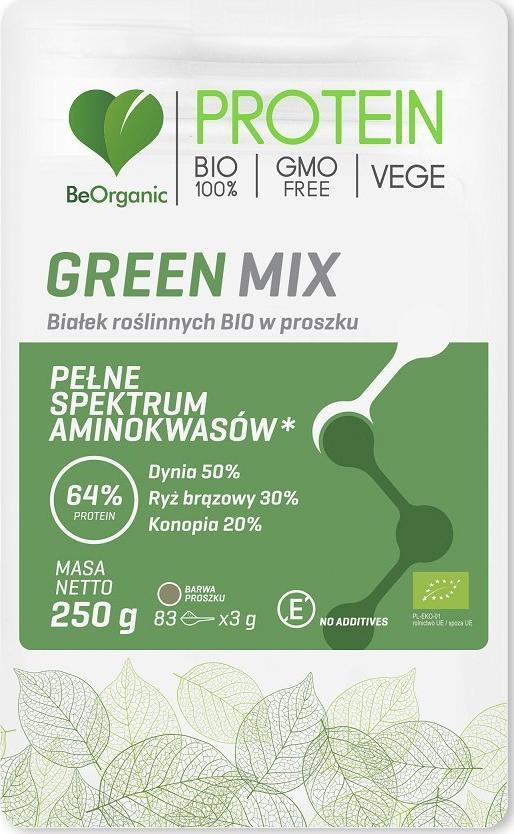 Beorganic BEORGANIC GREEN MIX BIAŁEK ROŚLINNYCH BIO 250G