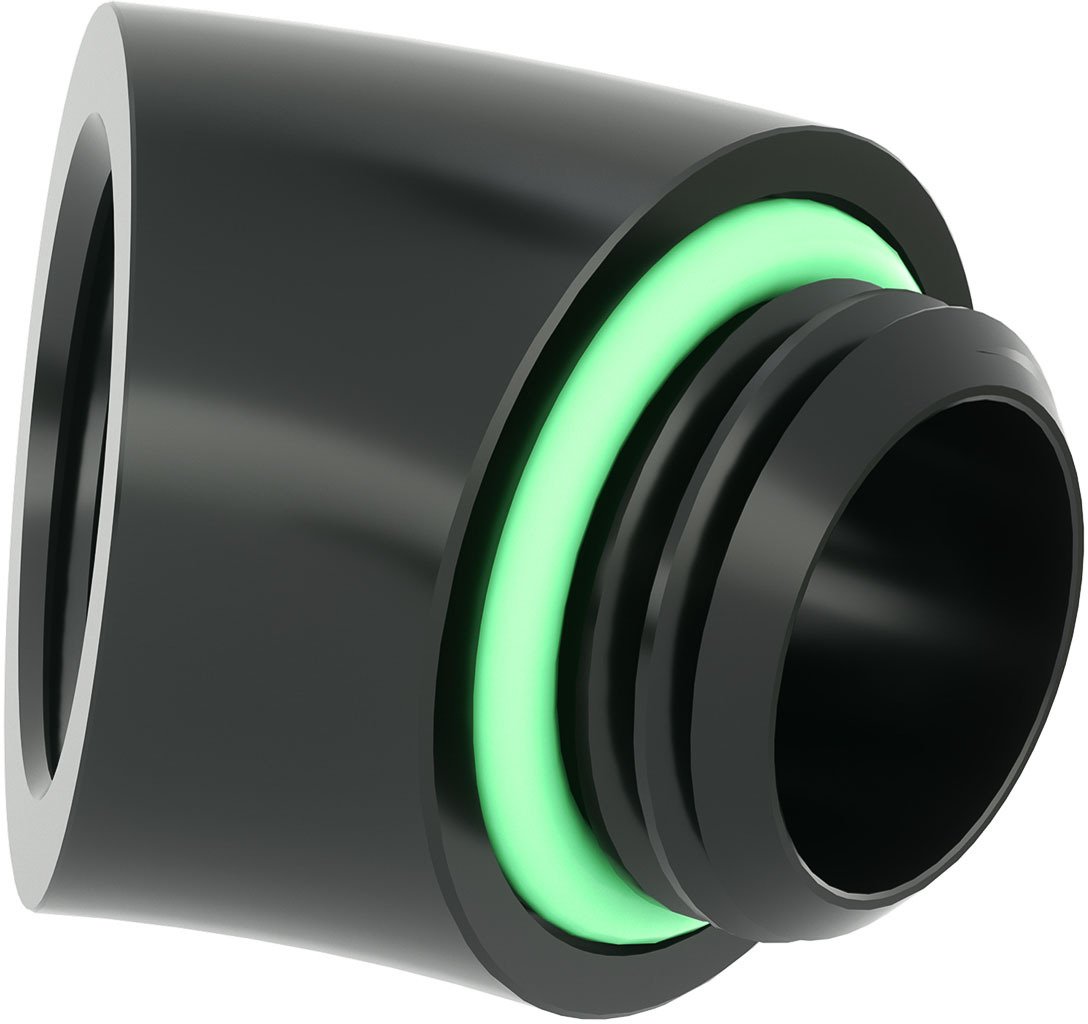 Chłodzenie wodne Barrow Adapter 45 stopni, G1/4 Zoll AG na G1/4 Zoll IG - czarny