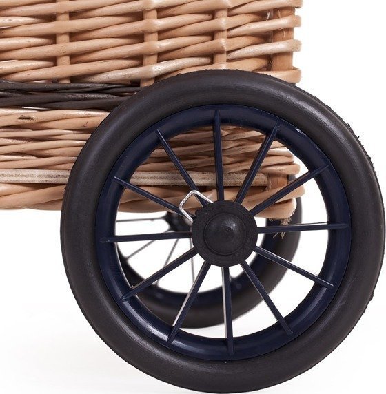 WickerPL Wiklinowy Prostokątny Kosz na Kółkach 45x35 H50/100 cm