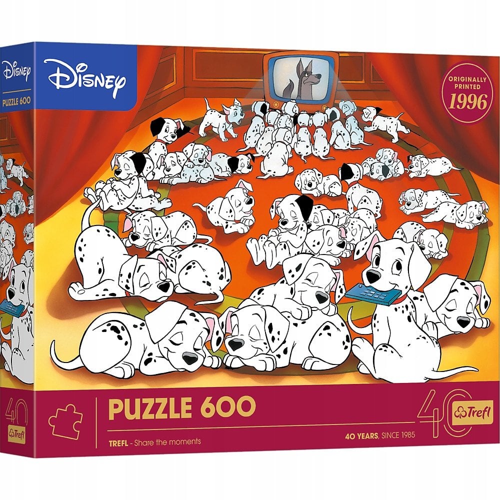 Trefl Puzzle Disney - 40-lecie Trefl - 101 Dalmatyńczyków 600 elementów (37604)