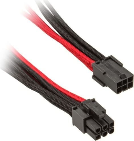 Nanoxia Kabel PCIe 6+2Pin przedłużenie 30cm, black/red