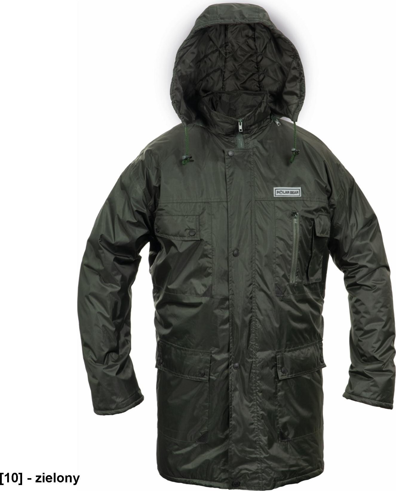 CERVA ATLAS - ocieplana, nieprzemakalna kurtka z kapturem chowanym w kołnierzu - zielony M