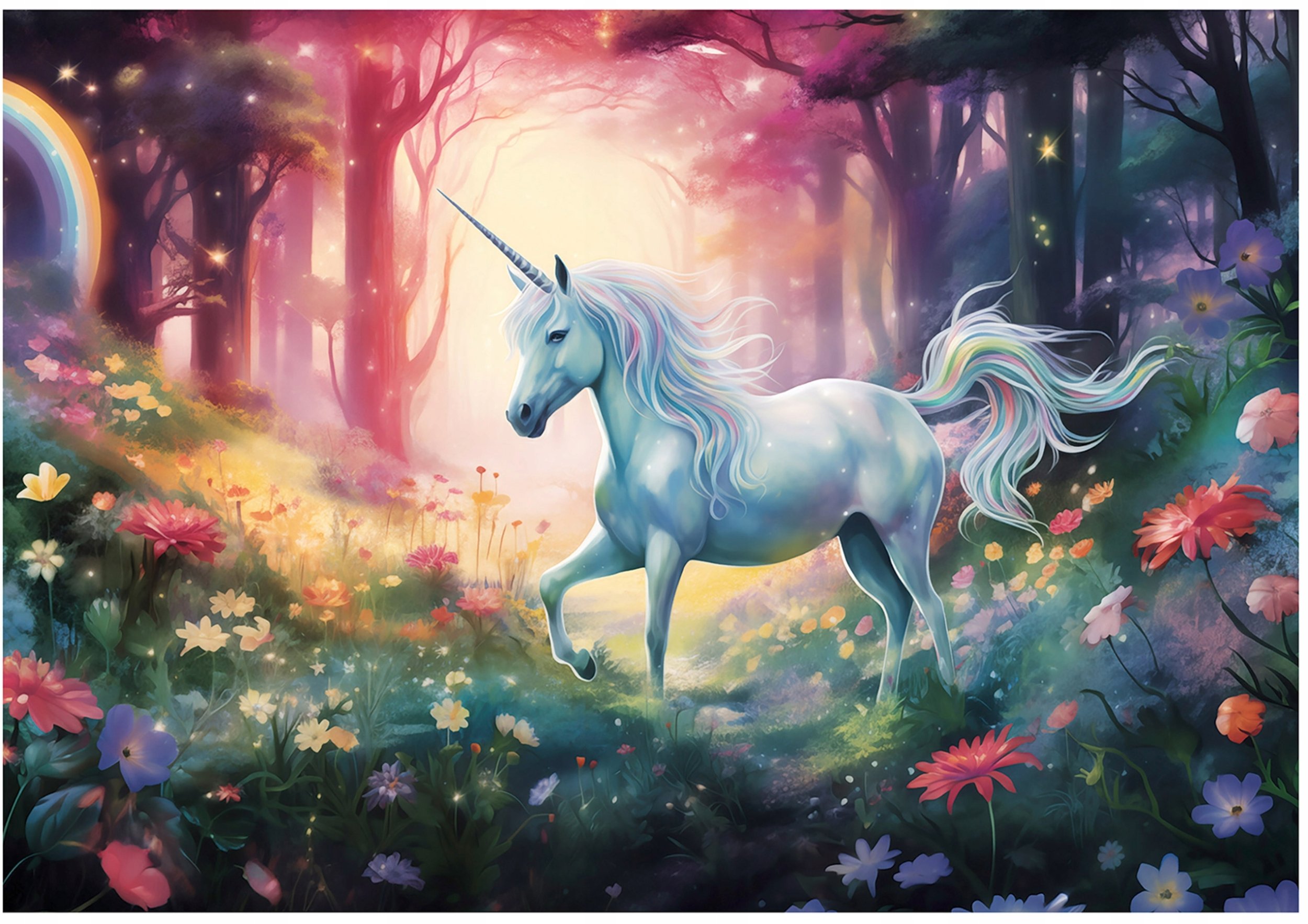 Fototapeta Na Flizelinie Dla Dziewczynki Jednorożec Dla Dzieci 416x254