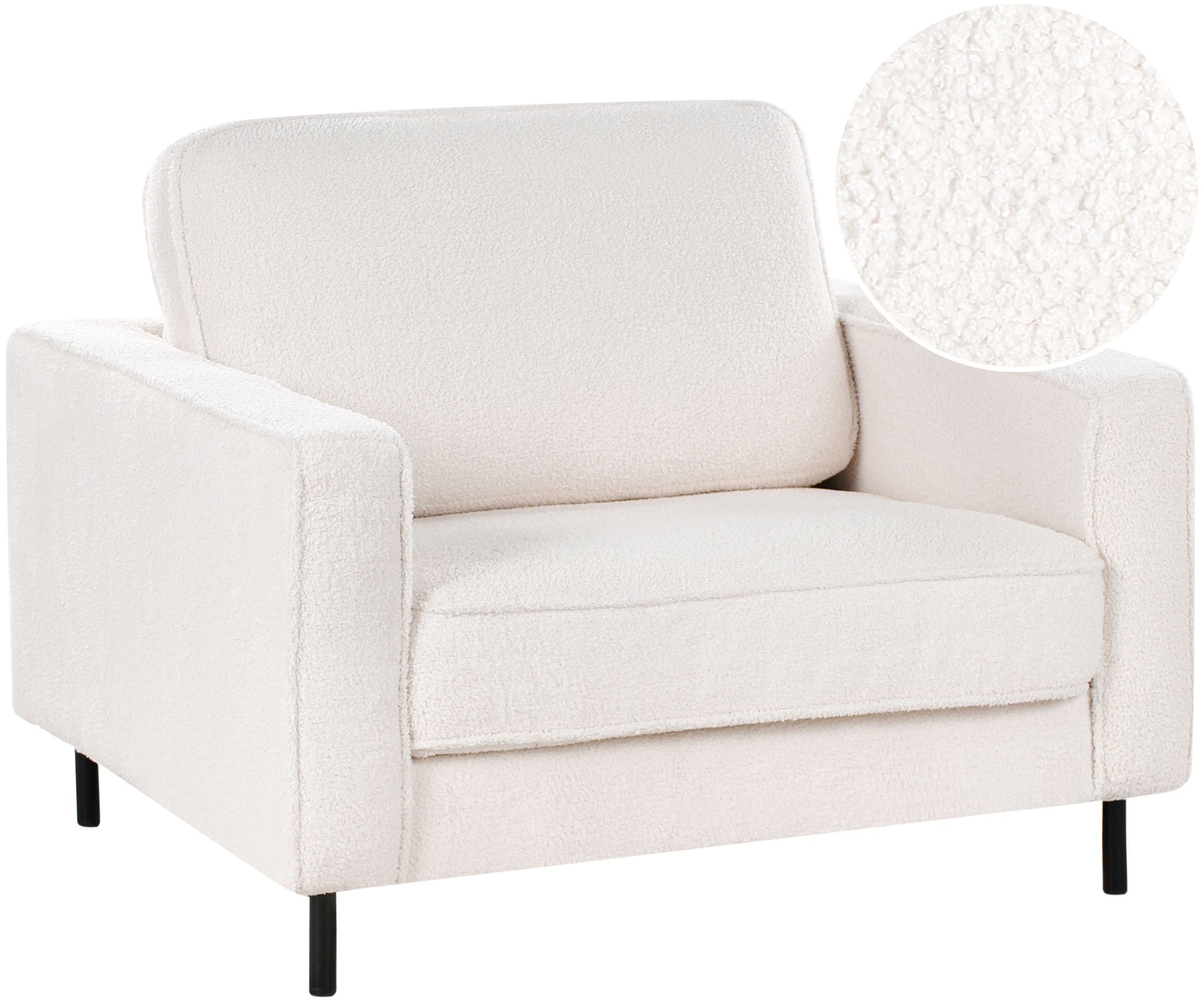 Fotel SAVALEN Boucle Biały