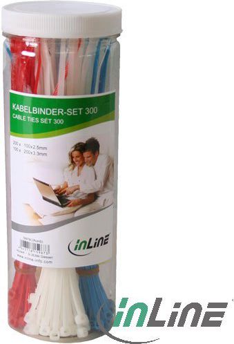 Organizer InLine Opaska zaciskowa Różne kolory 300 sztuk (59978C)