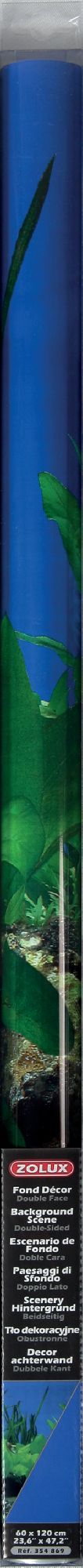 Zolux Tło akwariowe dwustronne 60 x 120 cm - rośliny skała/niebieskie