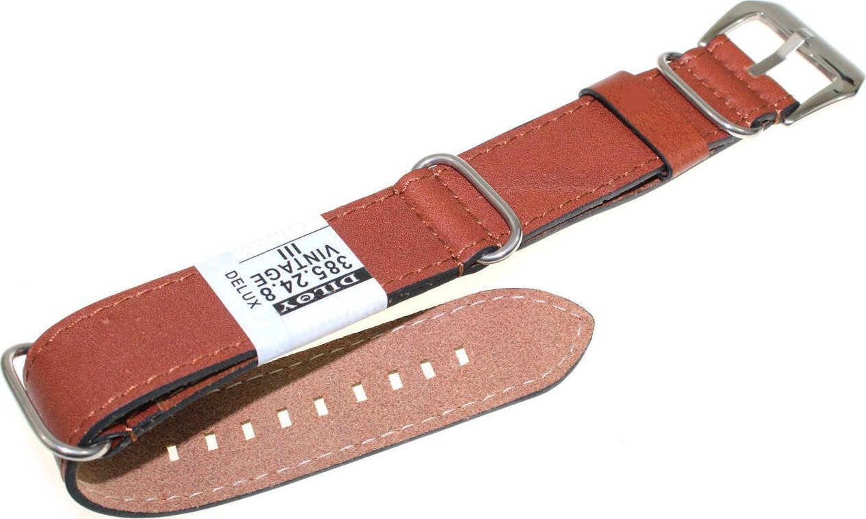 Diloy Skórzany pasek do zegarka 24 mm Diloy 385.24.8