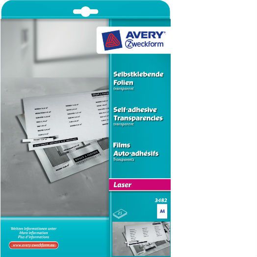 Avery Zweckform Folia do drukarki laserowej A4 przeźroczysta 25 arkuszy