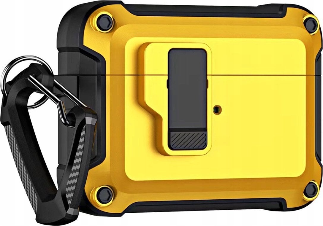 Hurtel Pro Armour Airpods Case with hook - AirPods 4 yellow