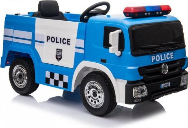 Super-Toys POLICJA, WSPOMAGANIE KIEROWNICY, MIĘKKIE ŚWIECĄCE KOŁA, FUNKCJA BUJANIA/SX1818 uniwersalny