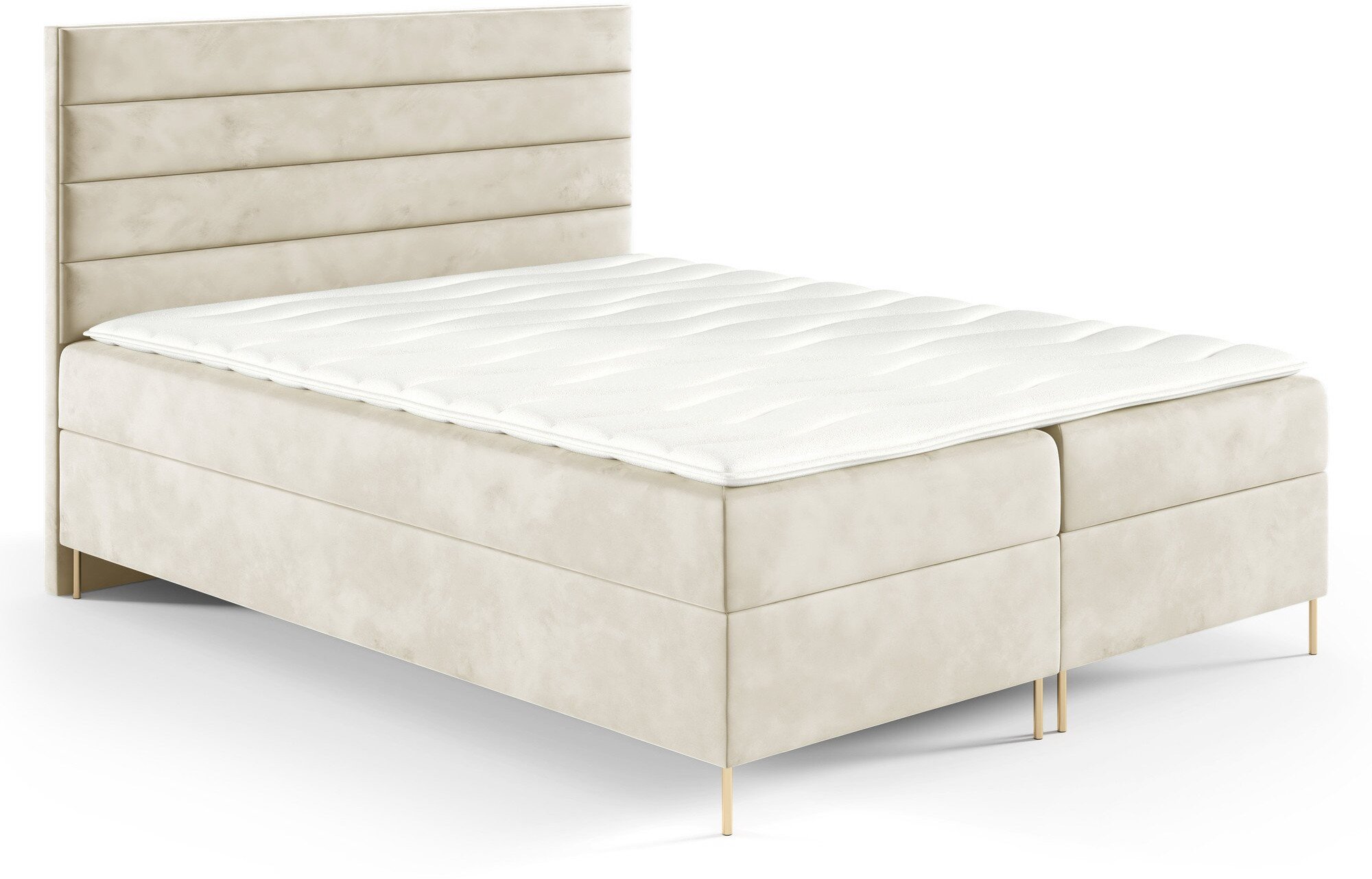 Łóżko kontynentalne Bella Box 200x200 z nóżkami riviera 21