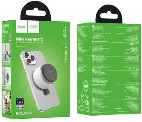 Głośnik bluetooth 8W 3h Hoco z wbudowanym magnesem HC43 biały