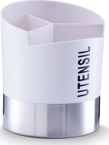 Zeller Pojemnik na sztućce utensil, kol. biały