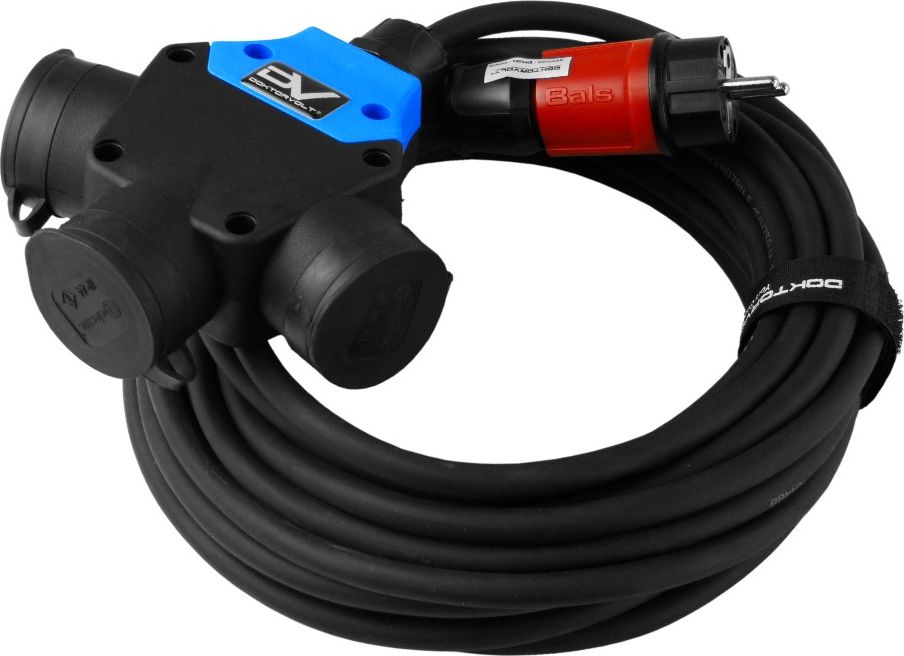 Doktorvolt Przedłużacz trójdrożny wtyczka 230V na 3x230V 10m Doktorvolt 9214