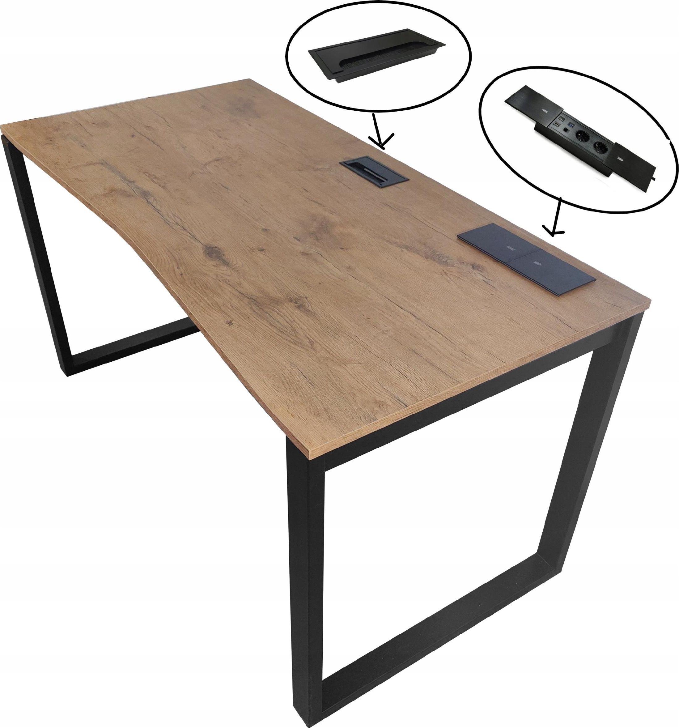 Biurko Zdesk AD-LTB-GN/B Czarno-Brązowe 137.5 cm x 67.5 cm