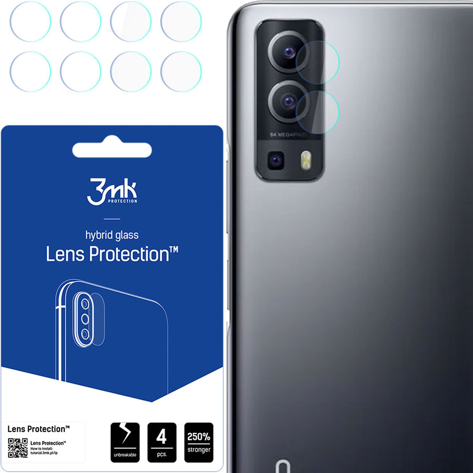 VIVO Y72 5G - 3MK LENS PROTECTION