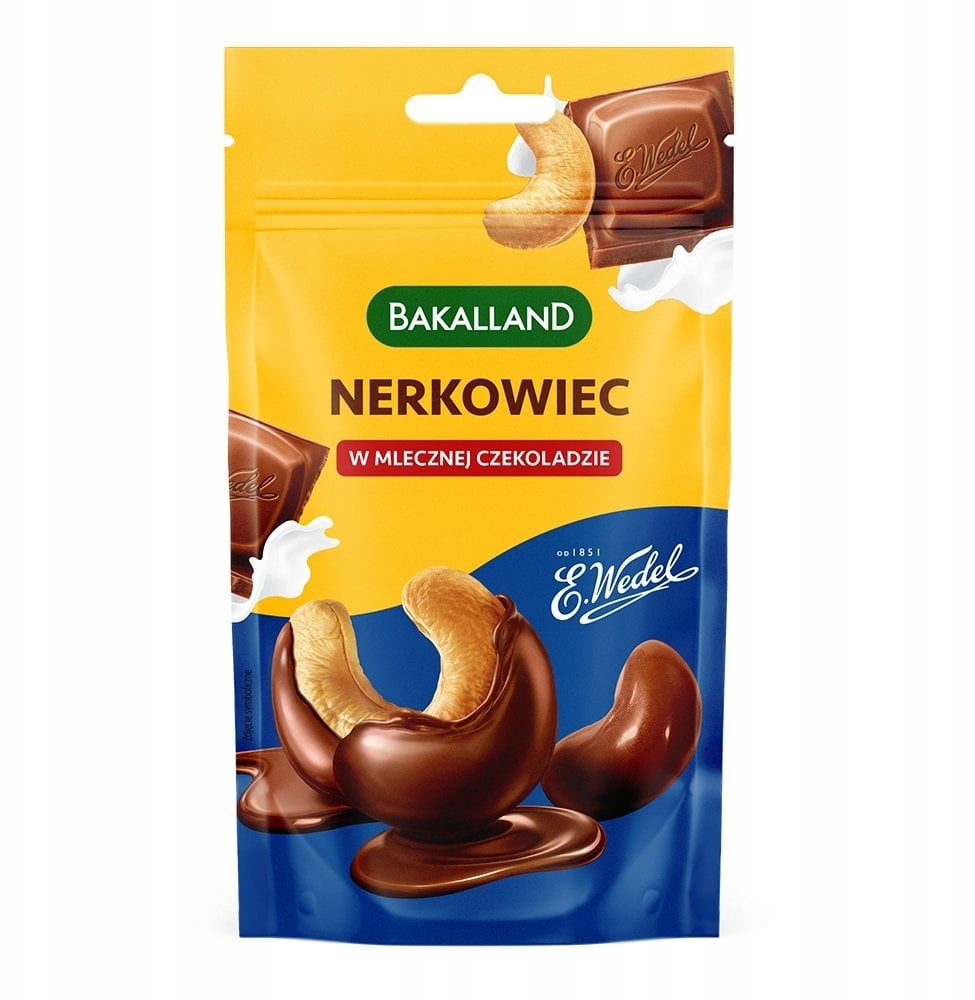 Nerkowiec w mlecznej czekoladzie, BAKALLAND, 75g
