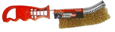 AWTools Szczotka druciana mosiężna z plastikową rączką (AW30520)