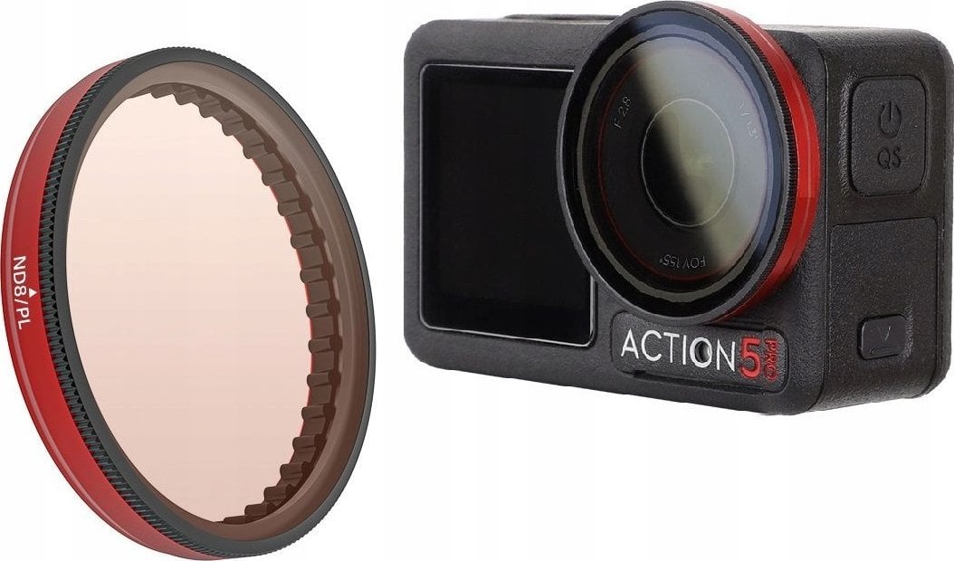 Filtr Hybrydowy 2w1 Polaryzacyjny Pl Nd8 Do Dji Osmo Action 5 Pro / 5pro / 4 / 3 / Fi903-8