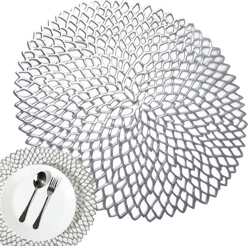 Verk Podkładka okrągła pod talerz na stół kuchenna ażurowa ozdobna mata stołowa Podkładka okrągła pod talerz na stół kuchenna ażurowa ozdobna mata sto